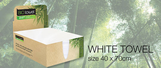 Bio Towel White 40cmx70cm Pack 50 image 0